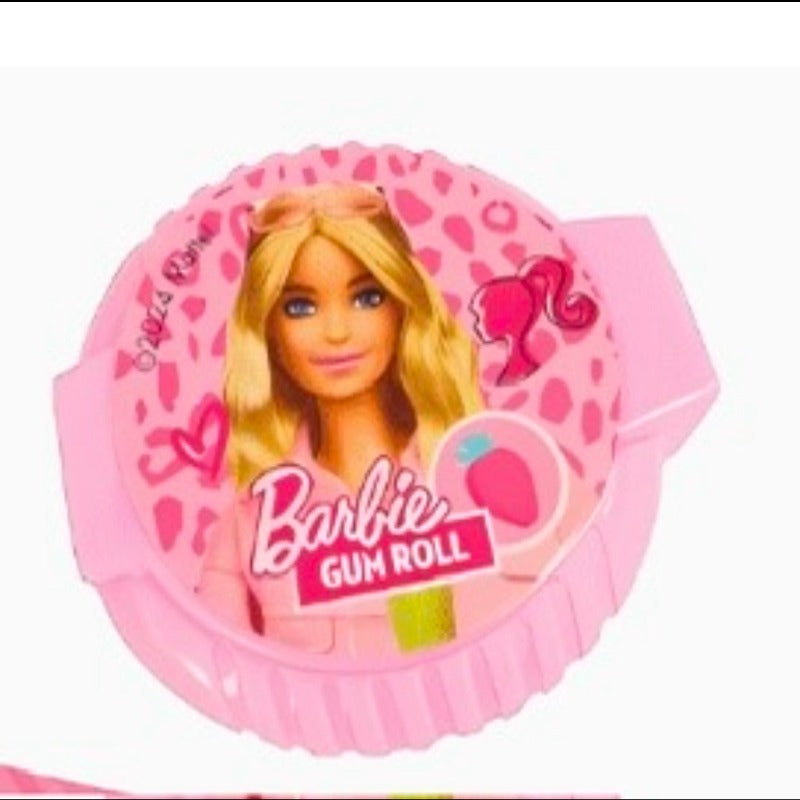 Barbie Gum Roll Strawberry Chewing Gum With Sticker 15g (9582777794826)