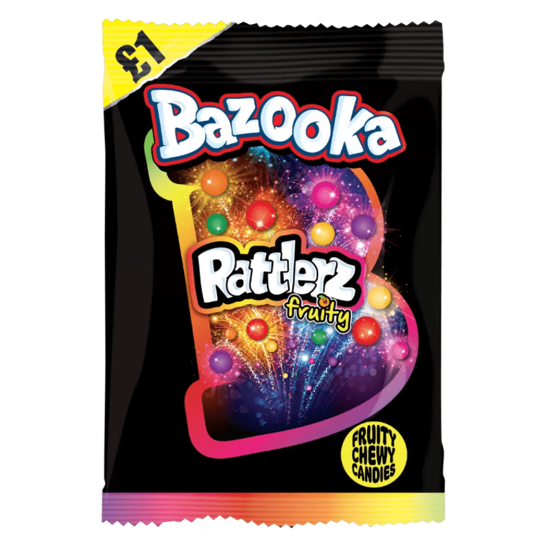 Bazooka Rattlerz Fruity Chew Candy 100g