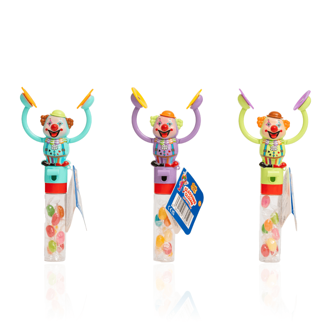 Candy Paradise Clapping Clown Toy With Candy 10g Mystery 1Stück