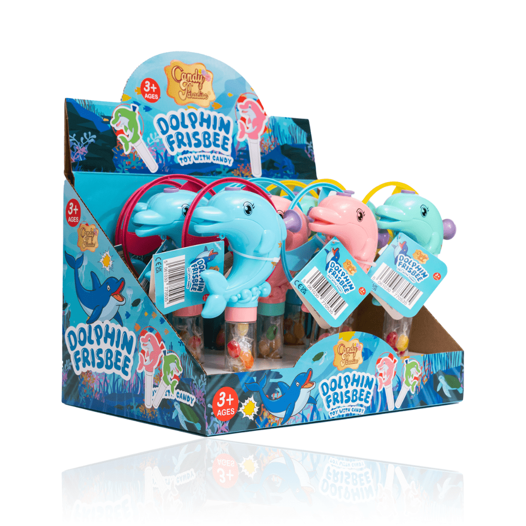 Candy Paradise Toy With Candy Dolphin Frisbee 10g Mystery 1Stück