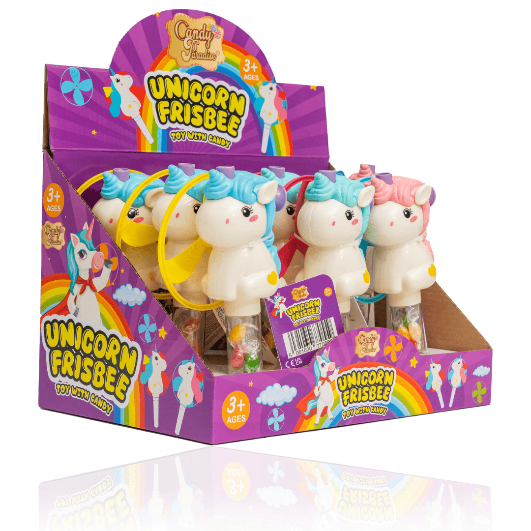 Candy Paradise Toy With Candy Unicorn Frisbee 10g Mystery 1Stück