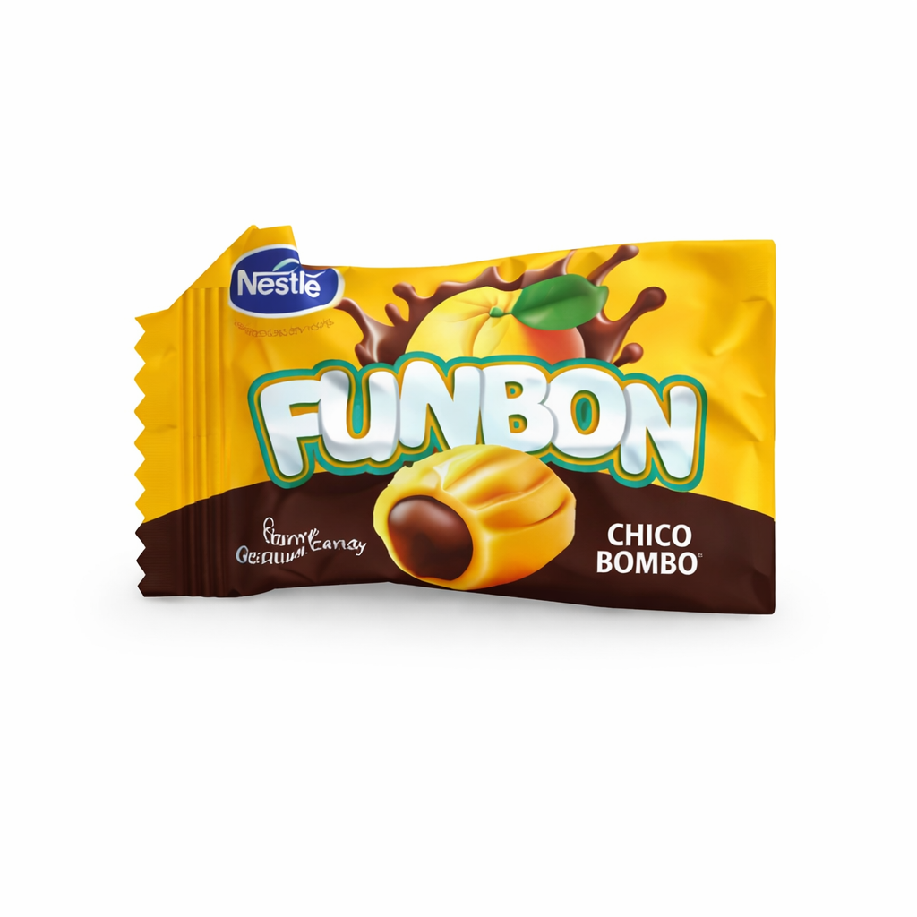 Oshon Funbon Choco Orange Creamy Choco Filled Candy 3,5g