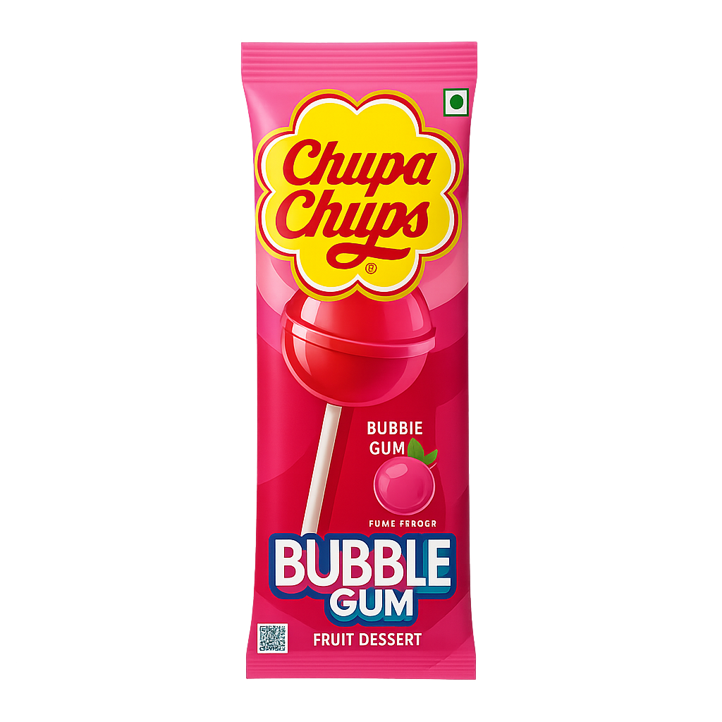 Chupa Chups Gum Filled Lollipop Strawberry Flavour 11g