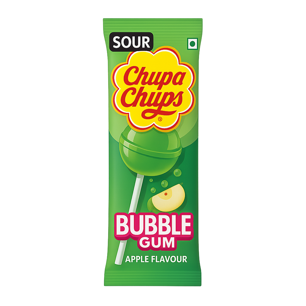 Chupa Chups Gum Filled Lollipop Apple Flavour 11g