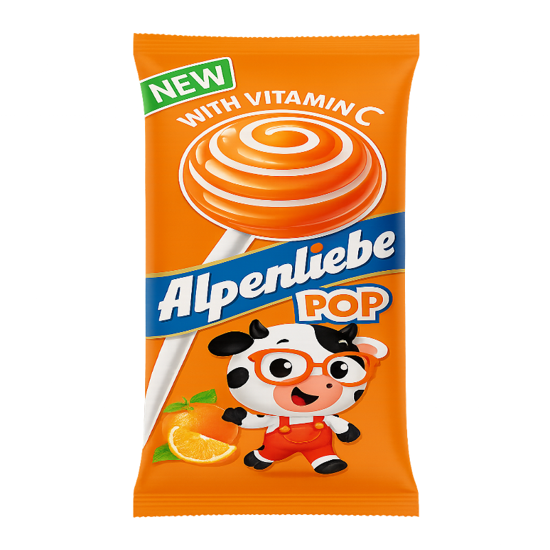 Alpenliebe Pop Cream Orange 8g