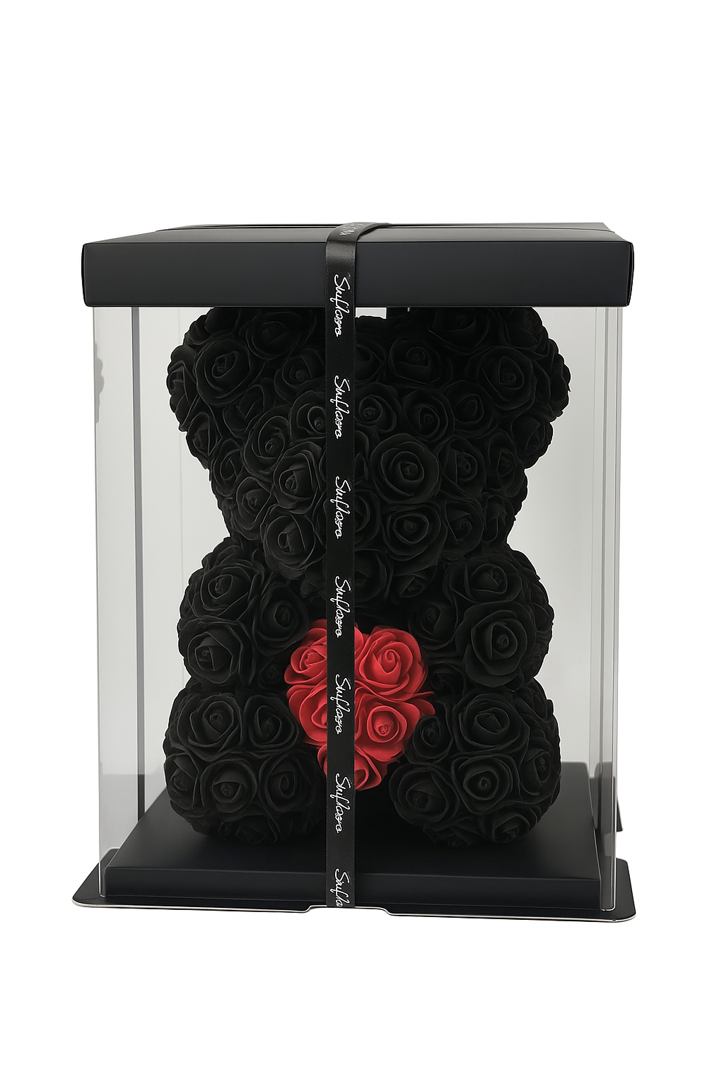 Rosen-Teddybär 25cm (schwarz)