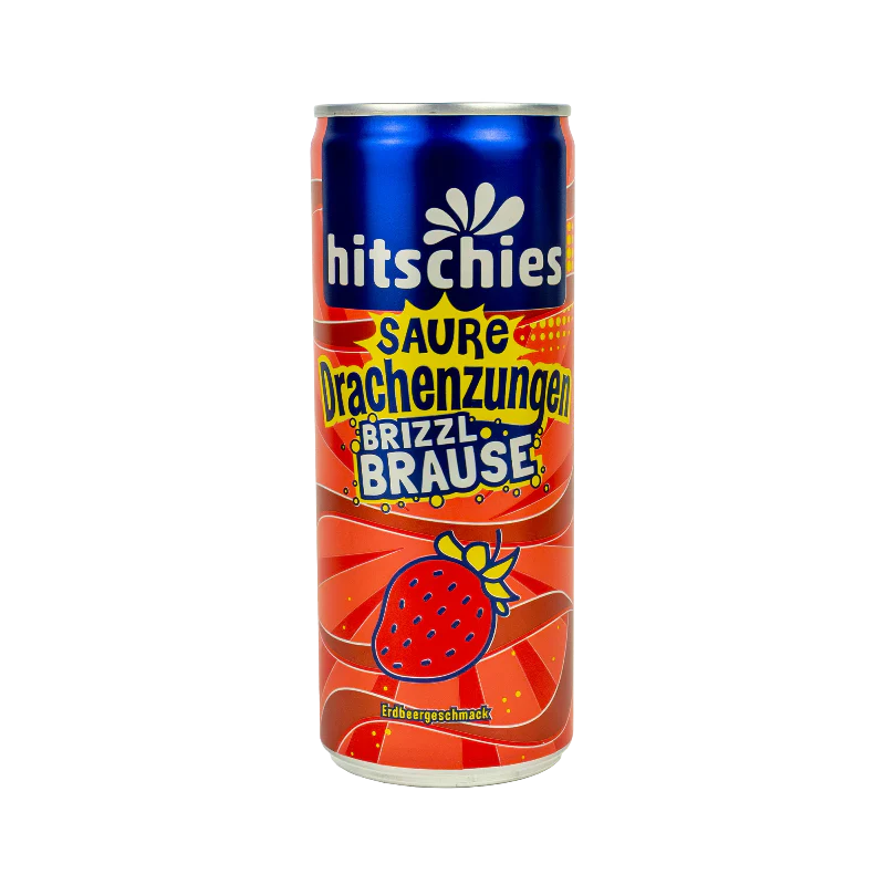 Hitschies Saure Drachenzungen Brizzl Brause Erdbeer 250ml (10486789603662)