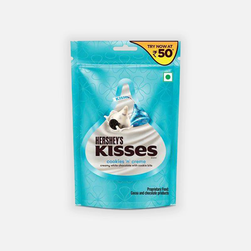 Hershey's Kisses Milk Cookies 'n' Creme 33,6g MHD: 07.05.2025