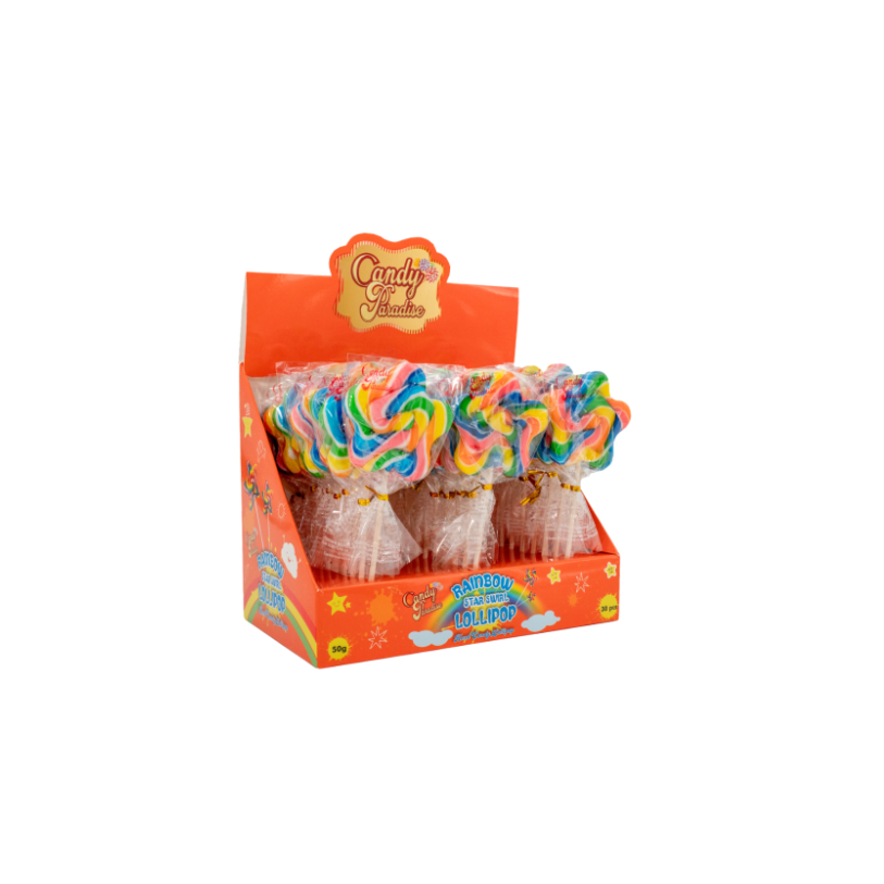 Candy Paradise Regenboog Ster Swirls 50g