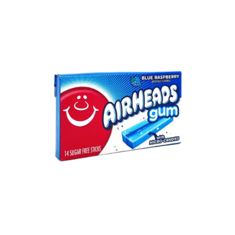 AirHeads Gum Blauwe Framboos 34g