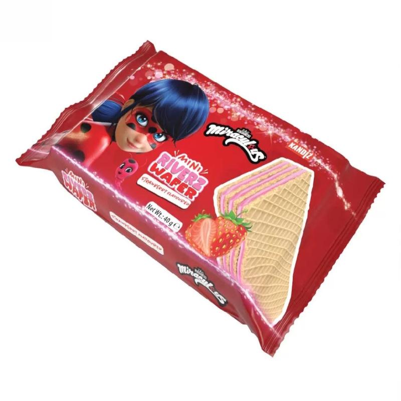 Mini Riverz Wafer Strawberry Miraculous 40g