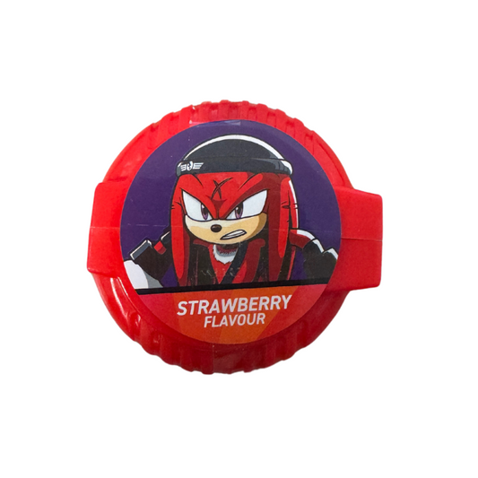 Sonic Gum Roll Aardbei Kauwgom Met Sticker 15g