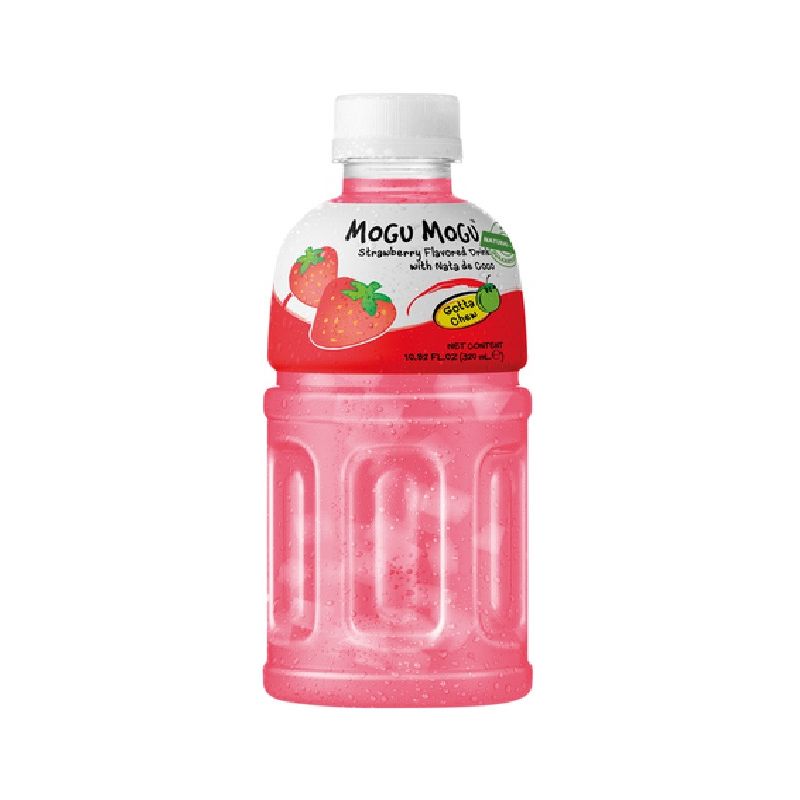 Mogu Mogu Erdbeergetränk mit Nata de Coco 320ml (inkl. Pfand) MHD: 11.05.2025