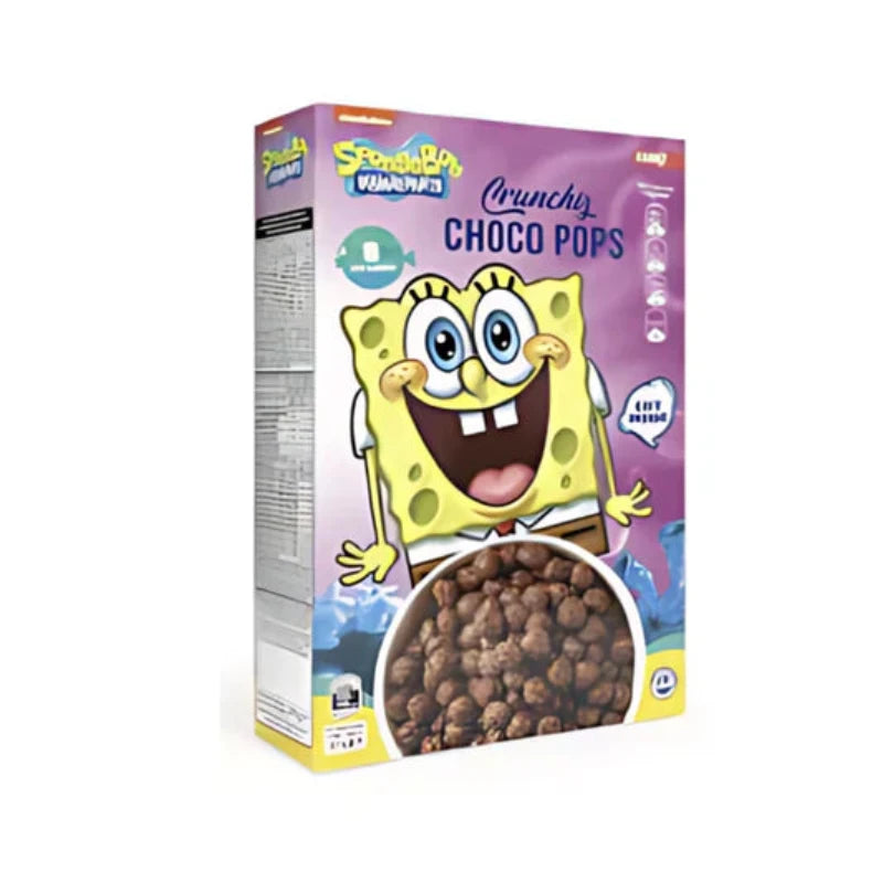 SpongeBob Crunchiz Choco Pops 375g (8596905099530)