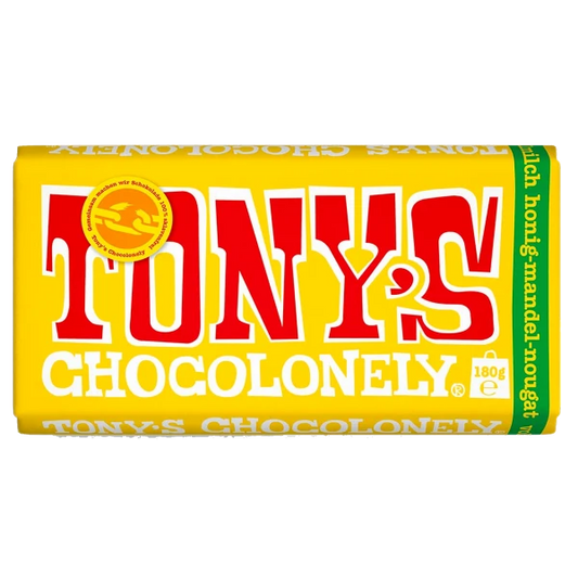 Tony's Honig-Mandel-Nougat 32 % Vollmilchschokolade, 180 g