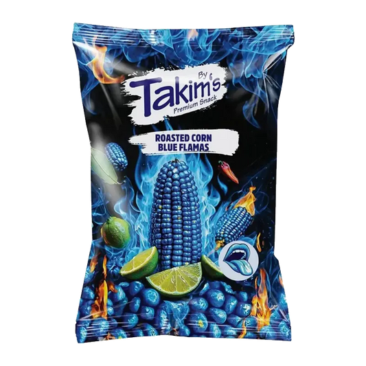 Takims Roasted Corn Blue Flamas 100g Snack
Blue Flamas gerösteter Mais Snack scharf
Takims Blue Flamas Corn Snack blau
US Snack Takims Blue Flamas 100g
Scharfer Mais Snack Chili Limette