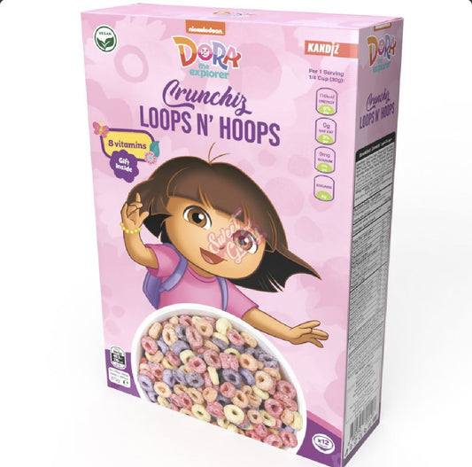Dora Crunchiz Loops N' Hoops 375g