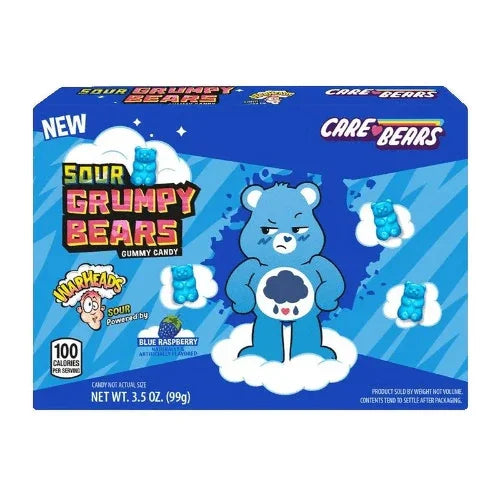 Warheads Sour Gumpy Bears Blauwe Framboos 99g