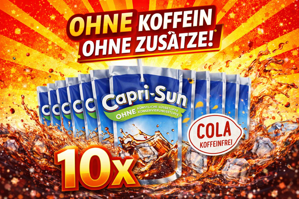 10 x Capri Sun Cola 200ml Multipack
Capri Sun Cola Trinkbeutel 200ml
Capri Sun Cola 10er Pack
Capri Sun Cola Getränkebeutel
Capri Sun Cola Softdrink 200ml