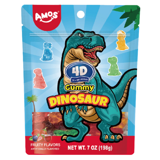 AMOS 4D Gummy Dinosaurs 198g