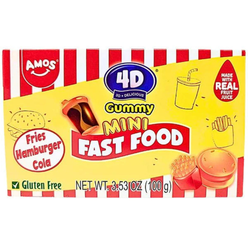 4D Amos Fruit Gummy Mini Fast Food Theatre Box 100g Verpackung

4D Amos Fruit Gummy Mini Fast Food Fruchtgummis Burger Pommes Hotdog

Amos 4D Fruit Gummy Mini Fast Food Candy 100g Nahaufnahme

4D Amos Fruit Gummy Mini Fast Food Süßigkeiten in Fast Food Formen