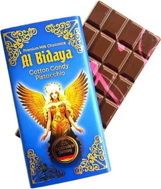 Al Bidaya Baumwolle Candy Pistacchio Milk Chocolate 85g MHD: 12. 2025 (abgelaufen)
