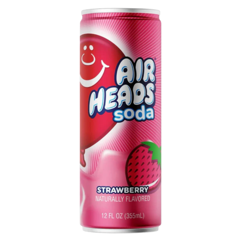 Airheads Soda Strawberry Flavour USA 330ml Dose

Airheads Strawberry Soda amerikanisches Getränk 330ml

Airheads Soda Strawberry USA Import Getränkedose

Airheads Strawberry Soda Dose Nahaufnahme

Airheads Soda Strawberry amerikanische Limonade 330ml