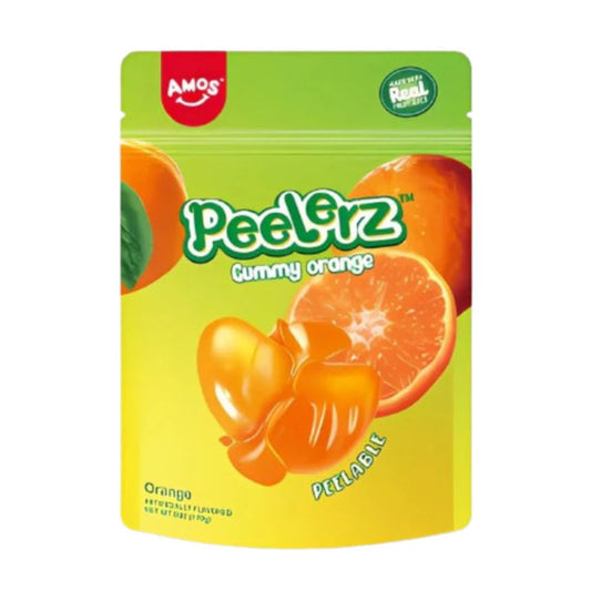 Amos Peelerz Orange 85g Verpackung

Amos Peelerz Orange Fruchtgummi zum Schälen

Amos Peelerz Orange Candy Trend Süßigkeiten

Amos Peelerz Orange Fruchtgummi Nahaufnahme

Amos Peelerz Orange 85g schälbare Fruchtgummis