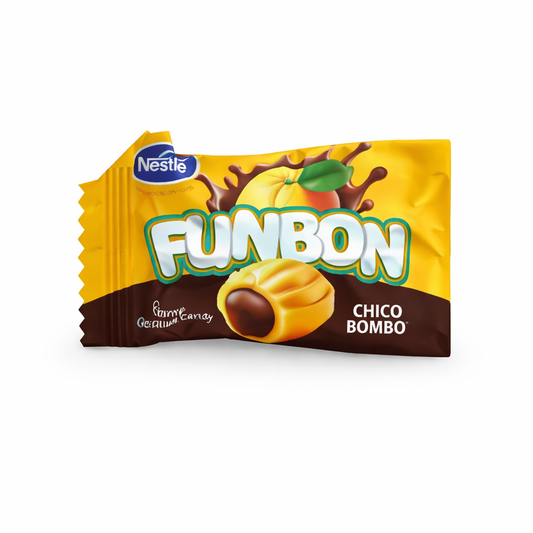 Oshon Funbon Choco Orange Creamy Choco Filled Candy 3,5g