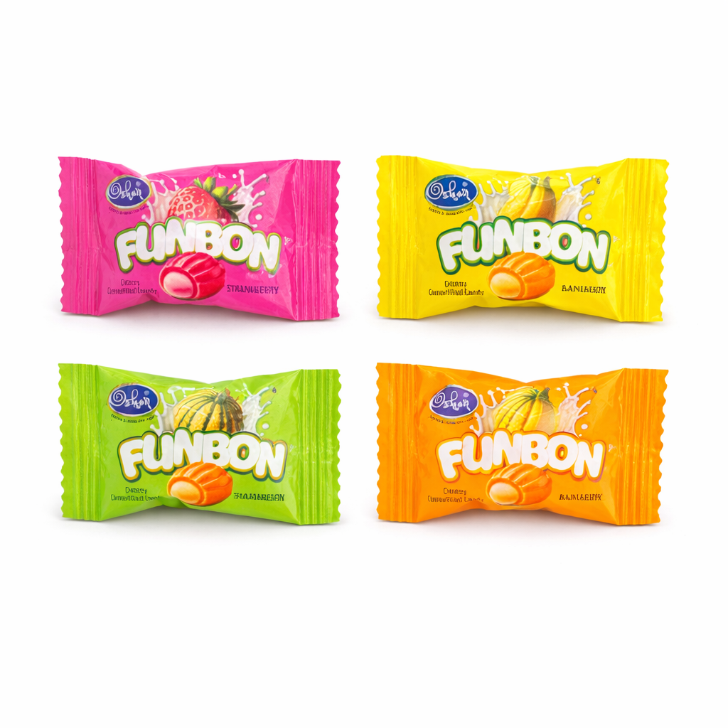 Oshon Creamy Centerfilled Candy (Mango, Muskmelon, Strawberry, Banana) 1Stk (Mystery)
