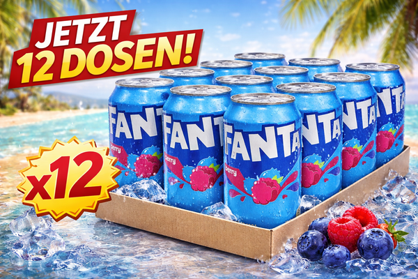 12 x Fanta Berry 355ml Dosen Sparset
Fanta Berry Softdrink USA 355ml Dose
Fanta Berry Getränkedosen 12er Pack
Amerikanische Fanta Berry Limonade 355ml
Fanta Berry Mixed Berry Softdrink Sparpack
