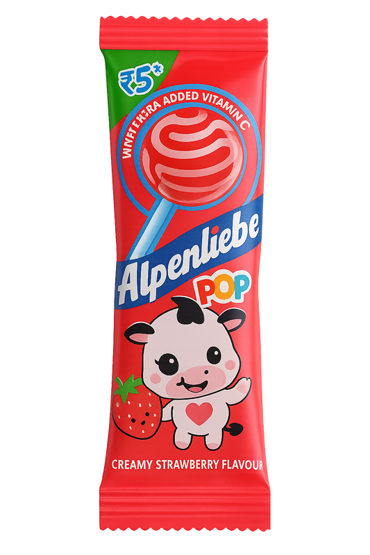 Alpenliebe Pop Cream Strawberry 8g