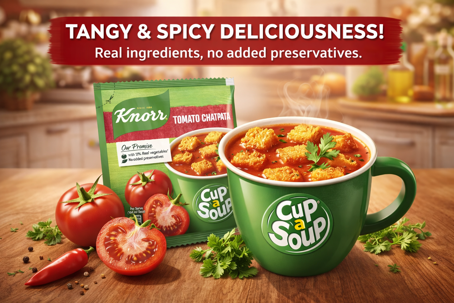 Knorr Instant Tomato Chatpata Soup 14.5g
