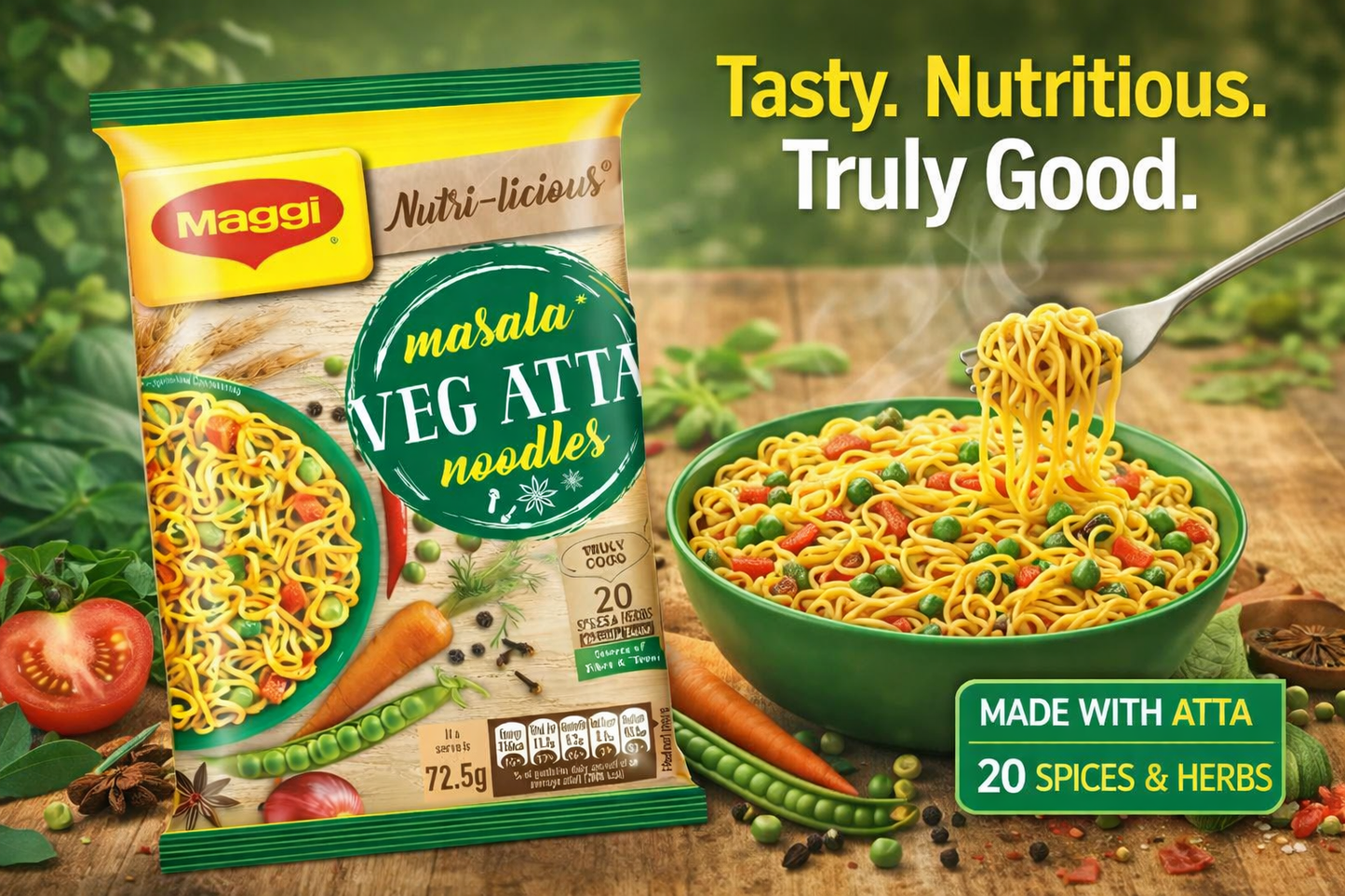5Stk Maggi Masala Veg Atta Nudeln 375g