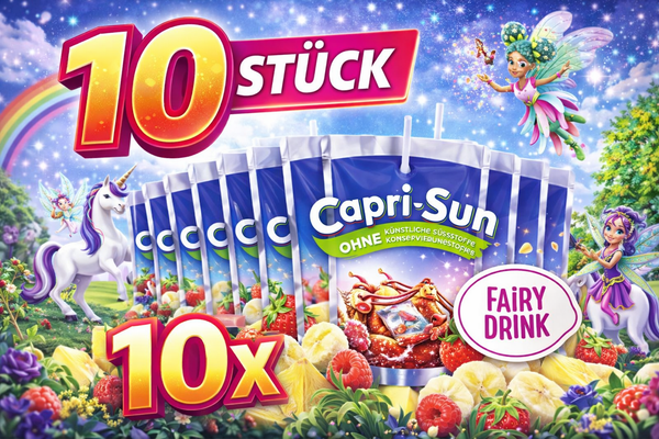 10 x Capri Fairy Drink 200ml Multipack
Capri Fairy Drink Trinkbeutel 200ml
Capri Fairy Drink 10er Pack
Capri Fairy Drink Fruchtgetränk Beutel
Capri Fairy Drink 200ml Getränkebeutel