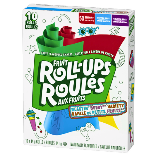 Fruit Roll Ups Blastin’ Berry / Variety Rafale de Petits Fruits 141g