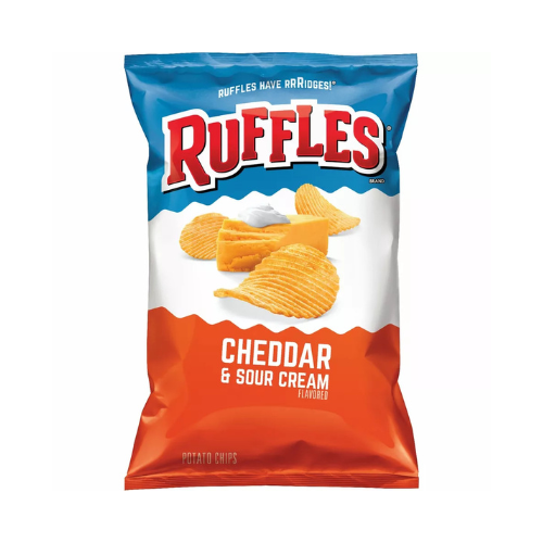 Ruffles Cheddar Cheese and Sour Cream 184,2g MHD:31.01.2025