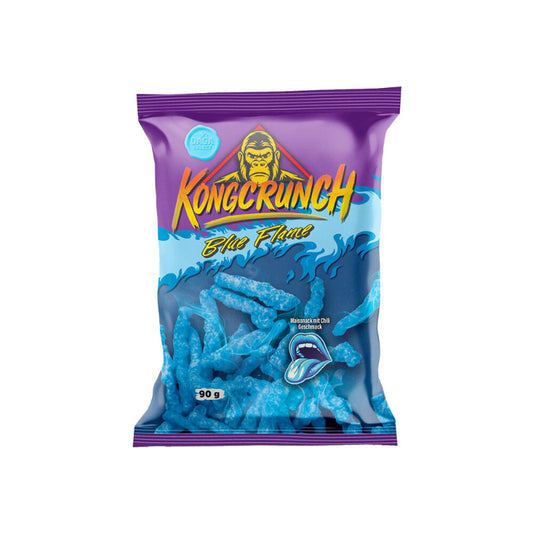 Kongcrunch Blue Flame Beutel 90g Verpackung Vorderseite

Kongcrunch Blue Flame scharfer Chili Snack 90g Beutel

Kongcrunch Blue Flame Crunchy Spicy Snack Nahaufnahme

Kongcrunch Blue Flame würziger Knabbersnack 90g Produktbild
