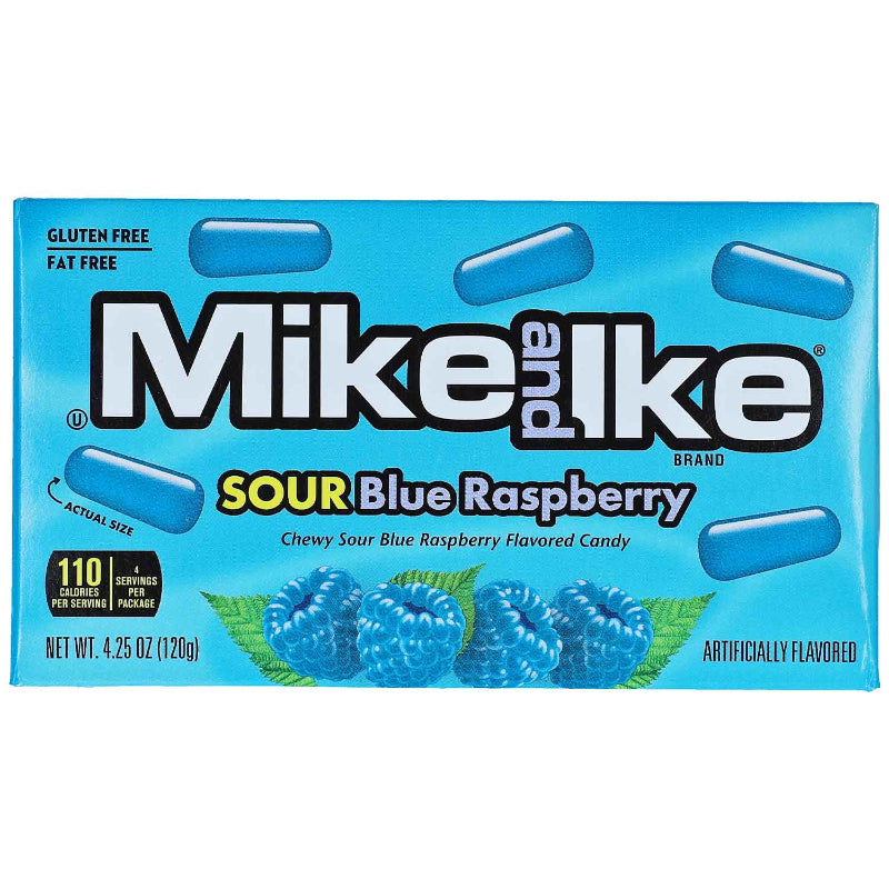 Mike & Ike Sour Blueberry 120g Verpackung

Mike and Ike Sour Blueberry amerikanische Kaubonbons

Mike & Ike Sour Blueberry Candy USA 120g

Mike & Ike Sour Blueberry Bonbons Nahaufnahme

Mike & Ike Sour Blueberry US Candy 120g