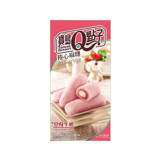 Taiwan Custard  Strawberry Mochi Roll Roll 150g