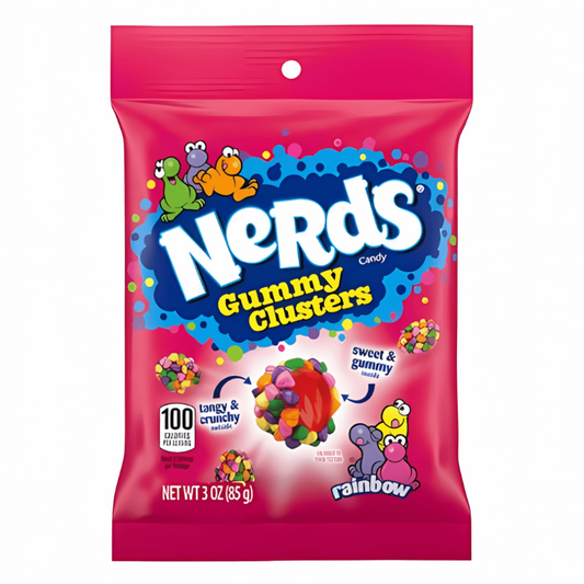 Nerds Gummy Cluster Regenboog Peg Zak 85g