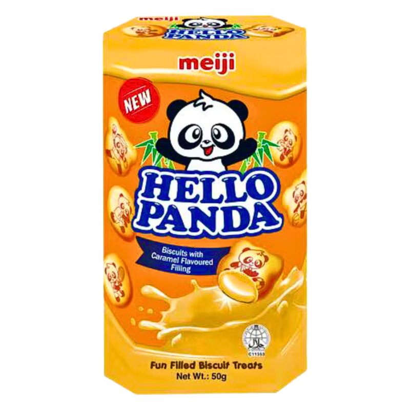 Oriental Meiji Hello Panda Biscuits with Caramel Flavour 50g (9574301565194)