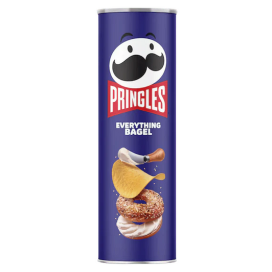 Pringles Everything Bagel Flavour USA 158g Dose

Pringles Everything Bagel Chips USA Verpackung

Pringles Everything Bagel Geschmack amerikanische Chips

Pringles Everything Bagel 158g Snack aus den USA

Pringles Everything Bagel Chips Dose Vorderseite