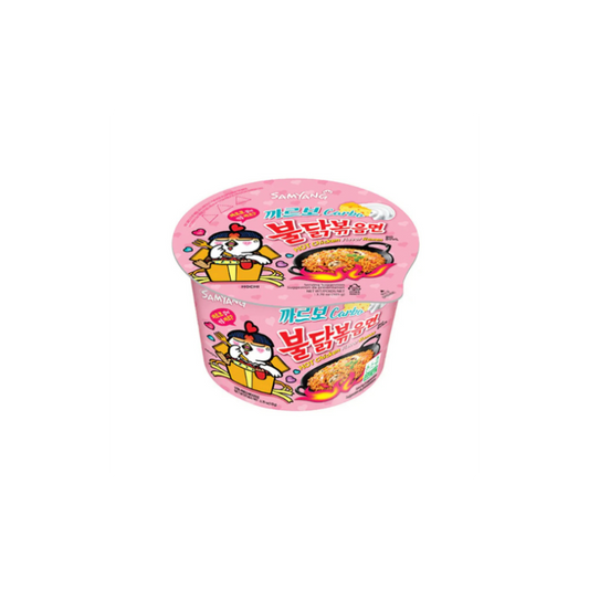 Samyang Buldak Ramen Bowl Hot Chicken Carbonara 105g Verpackung

Samyang Buldak Carbonara Ramen Bowl Korea

Samyang Buldak Hot Chicken Carbonara Instant Ramen

Samyang Buldak Carbonara scharfe koreanische Nudeln

Samyang Buldak Carbonara Ramen Bowl Vorderseite 🍜🔥