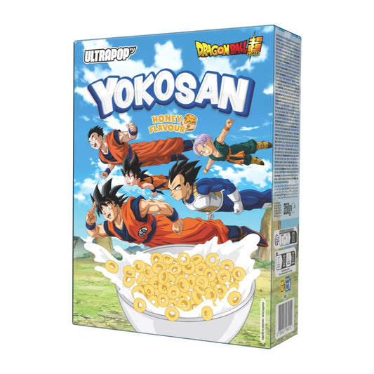 Yokosan Dragon Ball Super Céréales Miel 350g Verpackung
Dragon Ball Super Honey Cereals Yokosan 350g
Yokosan Cerealien Honig Dragon Ball 350g
Dragon Ball Frühstücksflocken Honig 350g Yokosan
Yokosan Honey Cereals Dragon Ball Super 350g