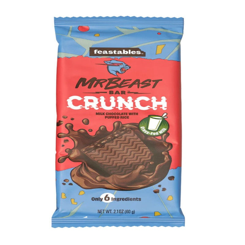 Feastables Mr. Beast Crunch Chocolate Bar 60g – KKB Sweets And More