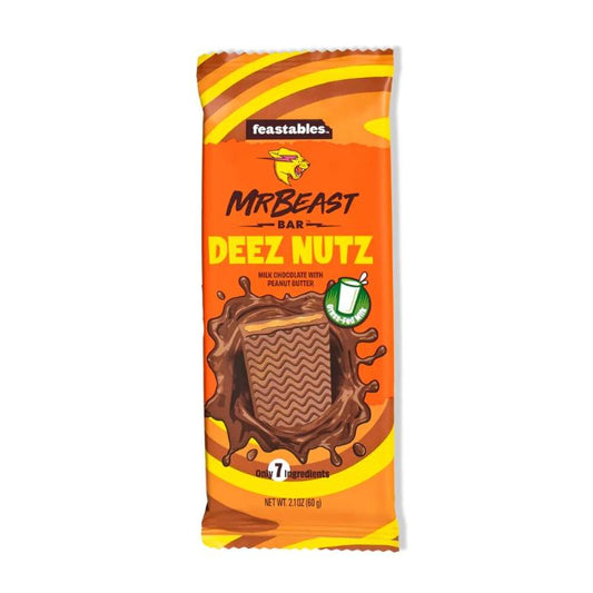 Feastables Mr. Beast Deez Nuts Chocolate Bar 60g (8486435356938)