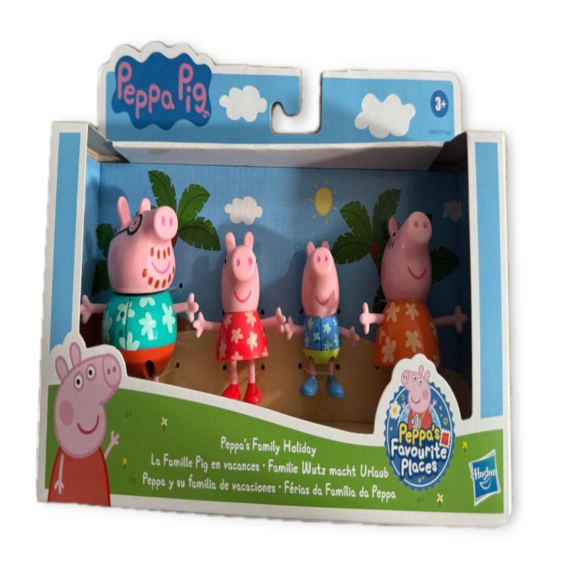 Peppa's Favourite Places Peppa's Family Holiday Figuren 4er Pack