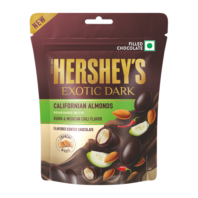 Hersheys Exotic Dark Chocolate Californian Almonds 90g MHD:02.05.24 (8334970618122)