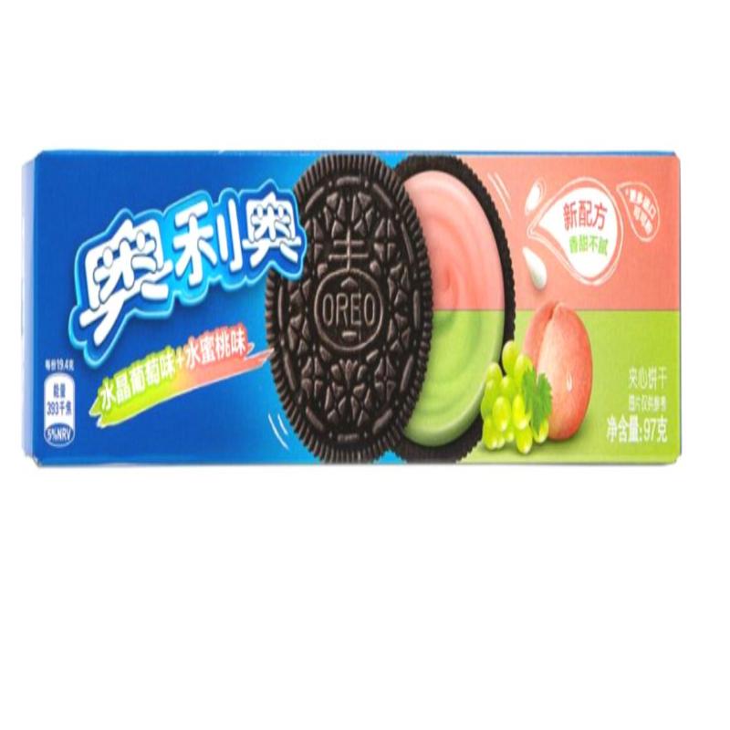 Oreo Sandwich Biscuit Grape & Peach 97g (8355495805194)